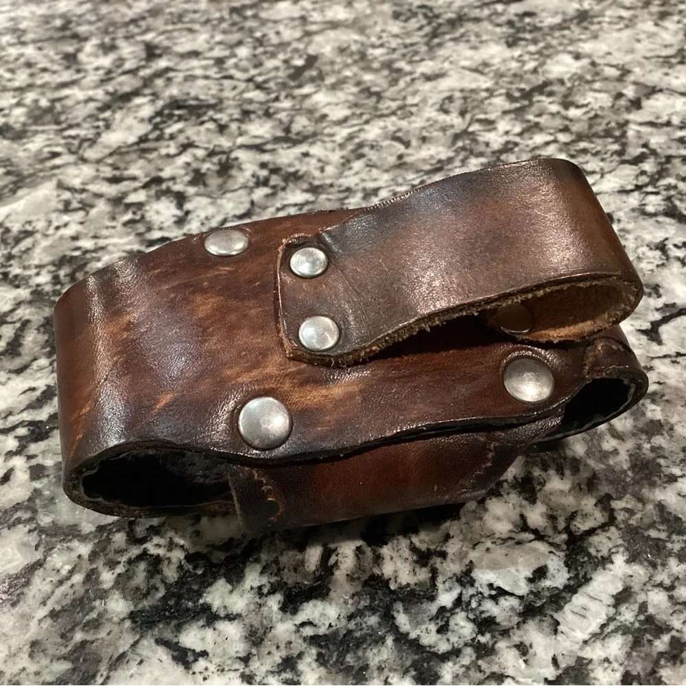 🟤 Leather Sheath for a Multi Tool - Cell Phone - Knife - Small Firearm - More